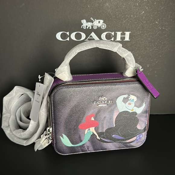 Coach Bags Coach Disney X Coach Box Crossbody Ursula Little Mermaid Ariel Motif Bnwt Queen